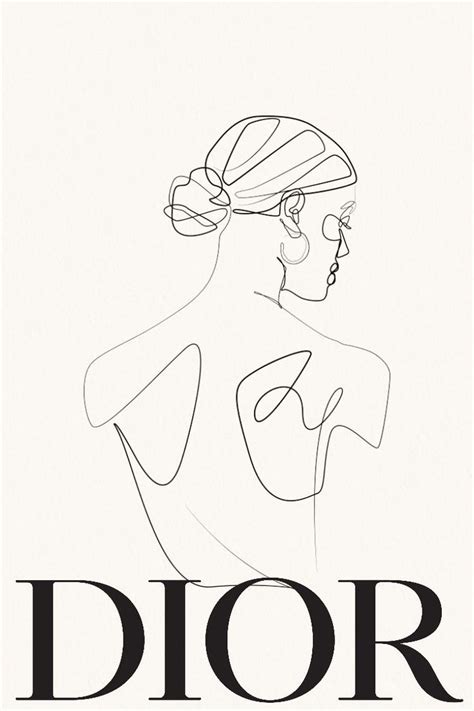 dior black and white poster